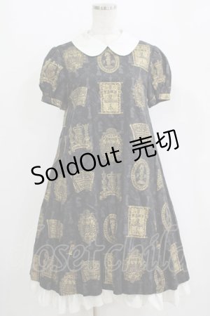 画像: Jane Marple / チェスゴアードワンピース  黒 H-25-10-28-011-JM-OP-KB-ZH