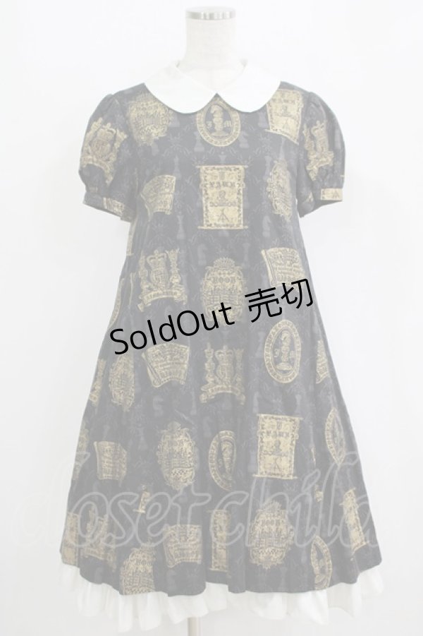 画像1: Jane Marple / チェスゴアードワンピース  黒 H-25-10-28-011-JM-OP-KB-ZH (1)