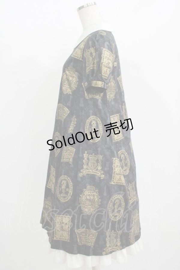 画像2: Jane Marple / チェスゴアードワンピース  黒 H-25-10-28-011-JM-OP-KB-ZH (2)