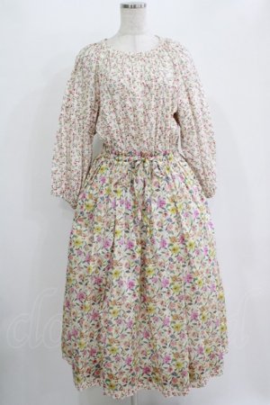 画像: Jane Marple Dans Le Salon / Raining Rosebuds Gouacheレイヤードワンピース  アイボリー H-25-10-28-017-JM-OP-KB-ZH