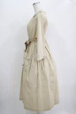 画像2: Jane Marple / フレンチロゴリボンタブリエドレス  ライトベージュ H-25-10-28-019-JM-OP-KB-ZH (2)