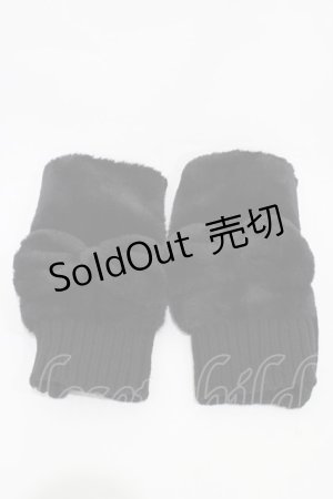 画像: m petit by misako / AMハンドウォーマー  ブラック H-25-10-29-001-LO-ZA-NS-ZH