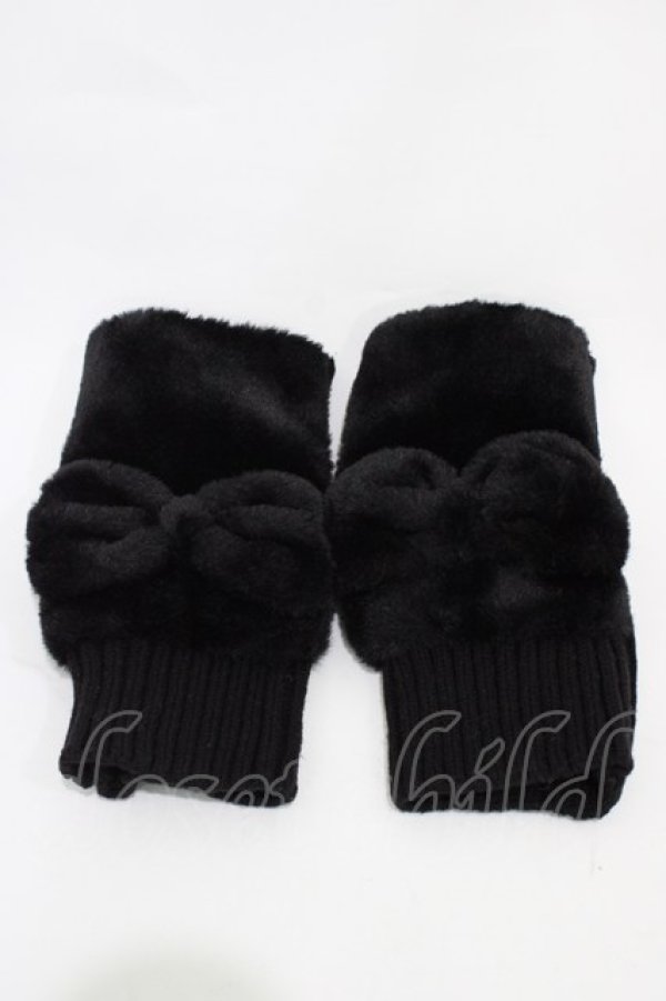 画像1: m petit by misako / AMハンドウォーマー  ブラック H-25-10-29-001-LO-ZA-NS-ZH (1)