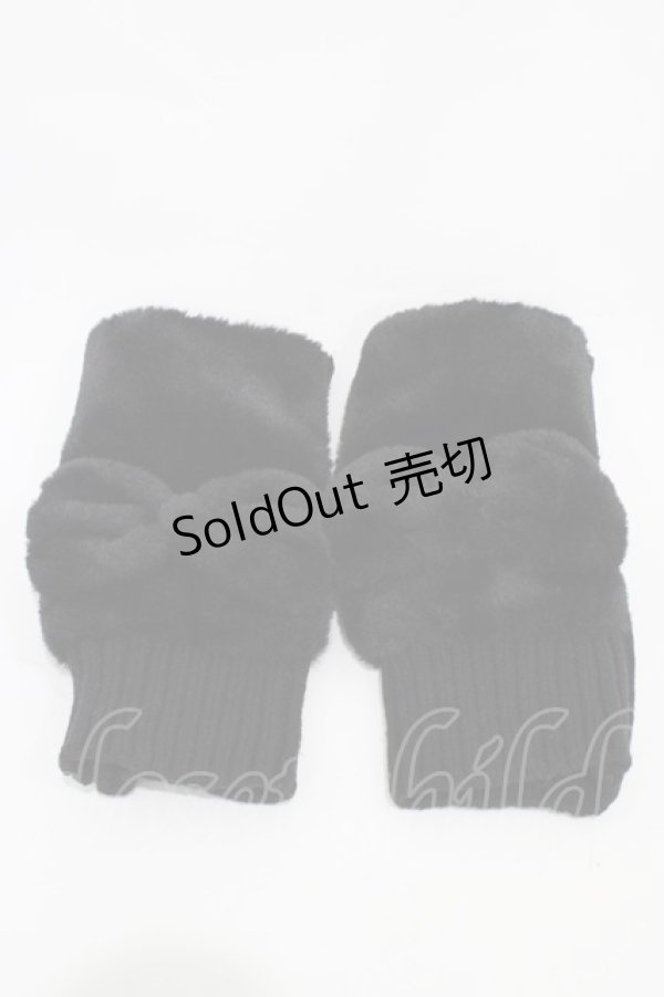 画像1: m petit by misako / AMハンドウォーマー  ブラック H-25-10-29-001-LO-ZA-NS-ZH (1)