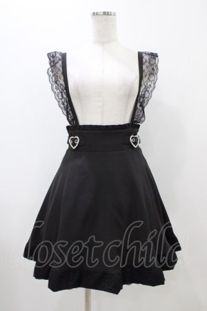 画像: MA*RS / パールハート付きスカパン Free ブラック H-25-10-29-035-EL-SK-NS-ZH