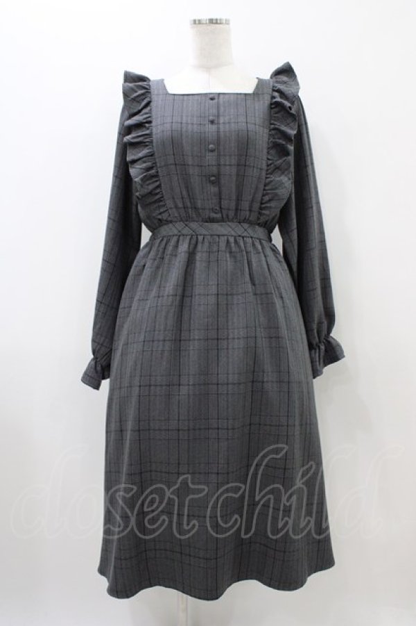 画像1: m petit by misako / チェックワンピース L グレー H-25-10-29-037-LO-OP-NS-ZH (1)