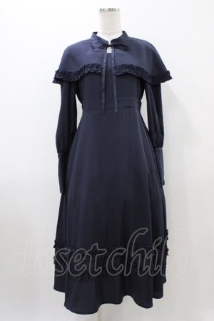 画像: FLC / MINA*ケープワンピース S ネイビー H-25-10-29-038-0-OP-NS-ZH