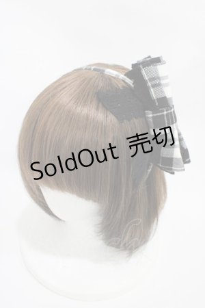 画像: BABY,THE STARS SHINE BRIGHT / タータンチェックリボンカチューシャ  ブラック H-25-10-29-006-BA-AC-NS-ZH