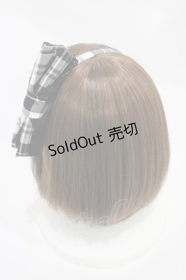 画像2: BABY,THE STARS SHINE BRIGHT / タータンチェックリボンカチューシャ  ブラック H-25-10-29-006-BA-AC-NS-ZH (2)