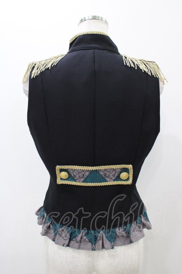 画像2: ALICE and the PIRATES / フリムフラムな音楽隊の休日柄 ベスト Free ブラック/グリーン H-25-10-29-049-PA-JA-NS-ZH (2)