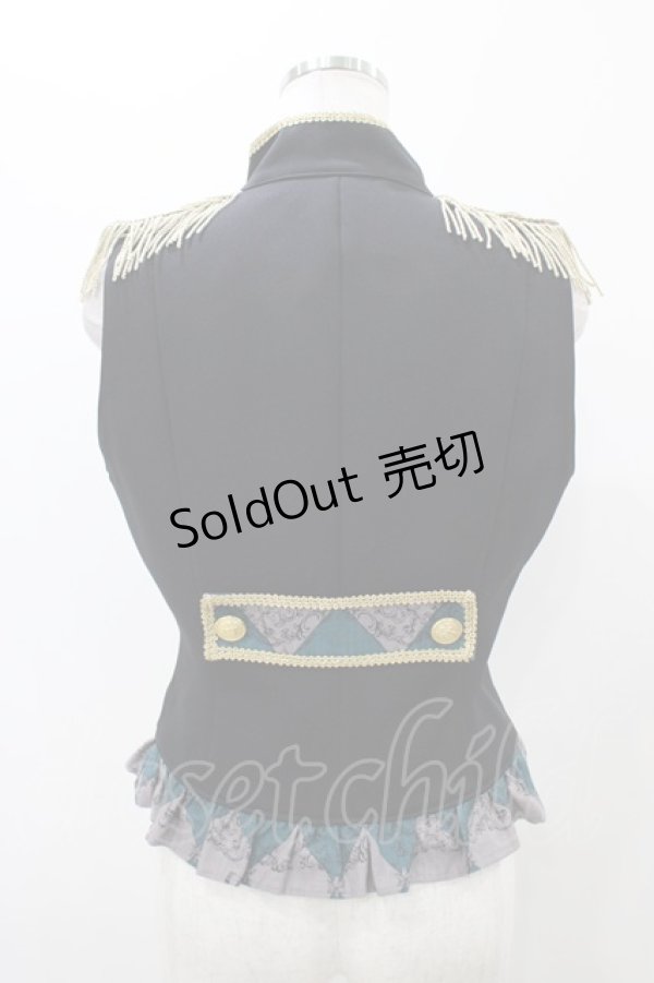 画像2: ALICE and the PIRATES / フリムフラムな音楽隊の休日柄 ベスト Free ブラック/グリーン H-25-10-29-049-PA-JA-NS-ZH (2)