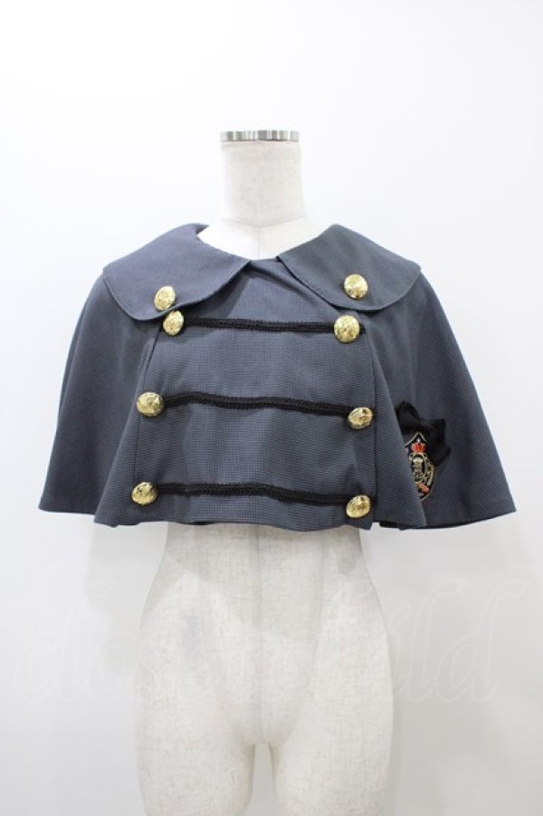 画像1: ALICE and the PIRATES / 千鳥柄スクールケープ Free グレー H-25-10-29-050-PA-JA-NS-ZH (1)