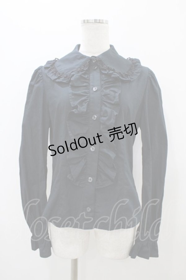 画像1: ALICE and the PIRATES / A/P丸衿ブラウス Free ブラック H-25-10-29-054-PA-BL-NS-ZH (1)