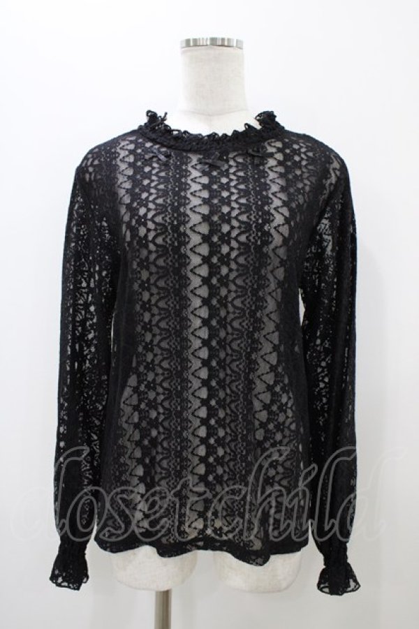 画像1: m petit by misako / レースインナートップス L ブラック H-25-10-29-056-LO-TO-NS-ZH (1)