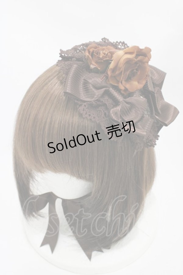 画像1: ALICE and the PIRATES / ショコラロゼヘッドドレス  ブラウン H-25-10-29-008-PA-AC-NS-ZH (1)