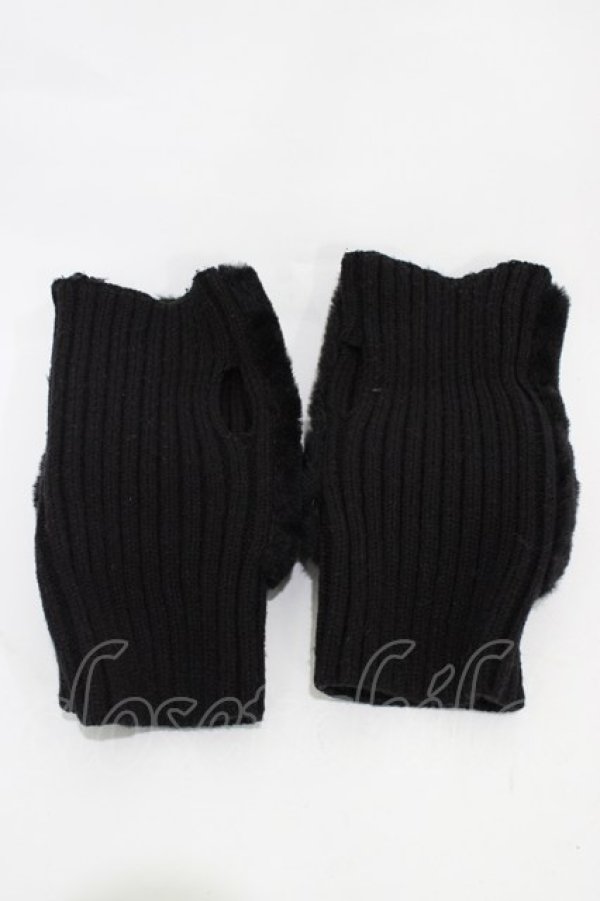 画像2: m petit by misako / AMハンドウォーマー  ブラック H-25-10-29-001-LO-ZA-NS-ZH (2)