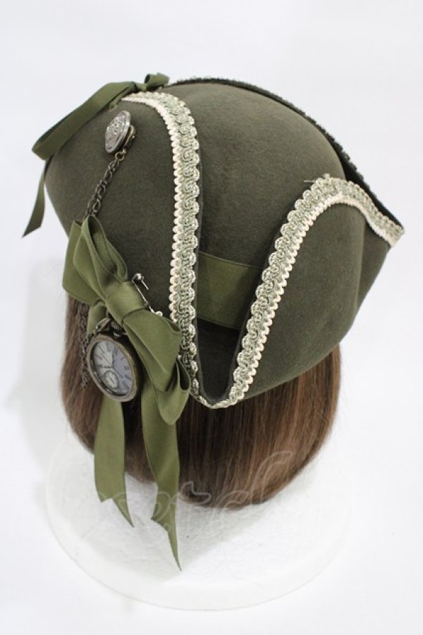 画像2: ALICE and the PIRATES / Nostalgic time travel パイレーツハット  カーキ H-25-10-29-015-PA-AC-NS-ZH (2)