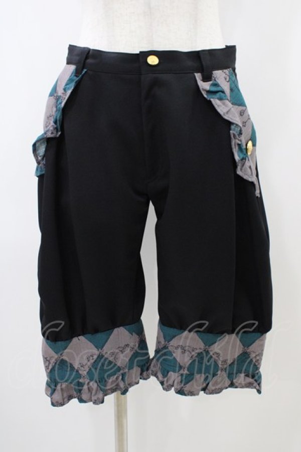 画像1: ALICE and the PIRATES / フリムフラムな音楽隊の休日柄パンツ Free ブラック/グリーン H-25-10-29-020-PA-PA-NS-ZH (1)