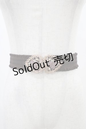 画像: axes femme / ハートローズゴムベルト  ブラウン H-25-10-29-004-AX-ZA-NS-ZH