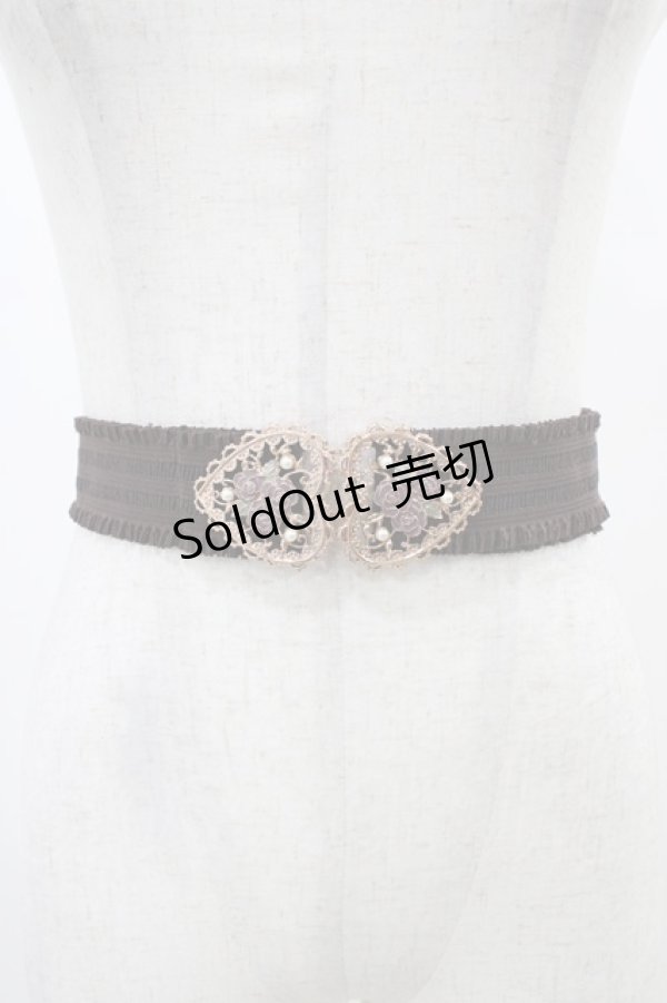 画像1: axes femme / ハートローズゴムベルト  ブラウン H-25-10-29-004-AX-ZA-NS-ZH (1)