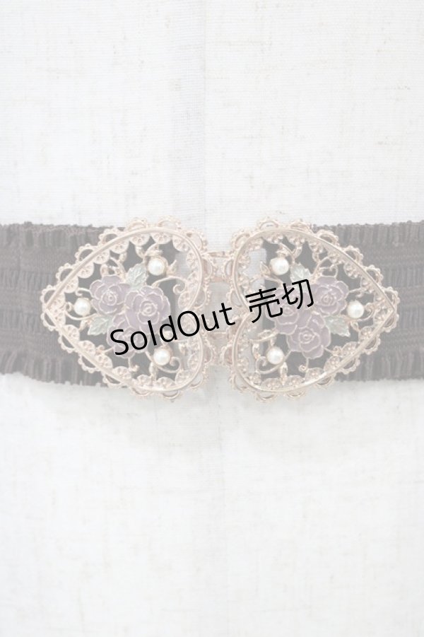 画像2: axes femme / ハートローズゴムベルト  ブラウン H-25-10-29-004-AX-ZA-NS-ZH (2)