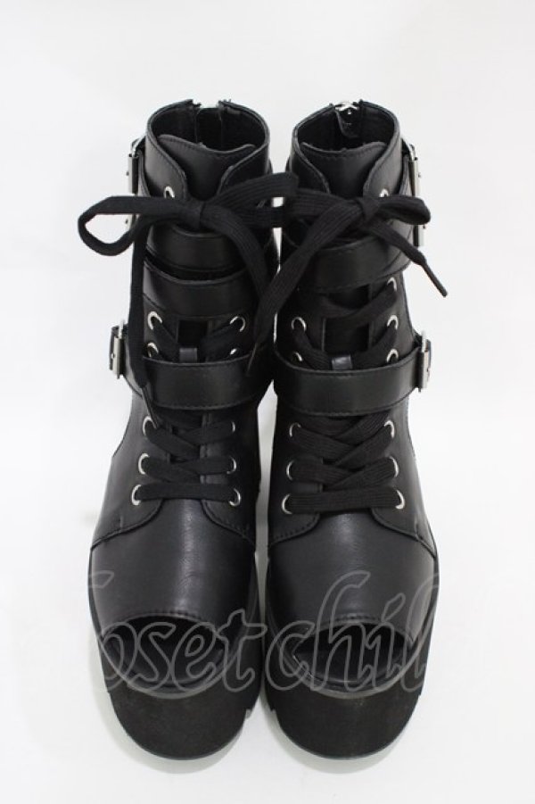 画像1: KILL STAR / CHARMED CUTOUT BOOTS UK4(約23〜23.5cm) ブラック H-25-10-30-001-SL-SH-KB-ZH (1)