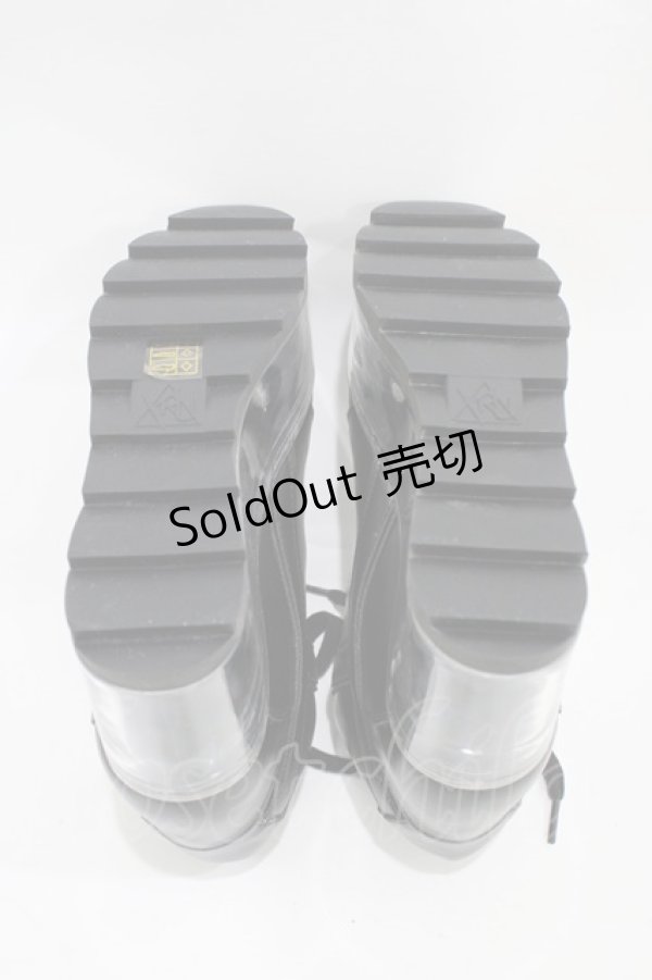 画像3: YRU / Qloud Qozmo Black Platform Sneakers 23.0cm ブラック H-25-10-30-045-PU-SH-KB-ZS (3)