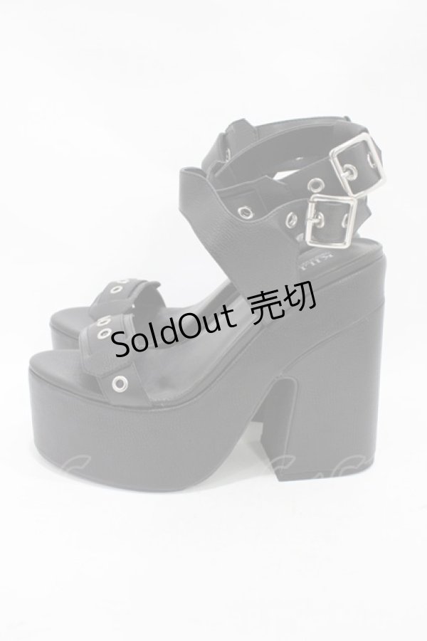 画像2: 【SALE】KILL STAR / GARNET SANDALS UK7(約25cm) ブラック H-25-10-30-046-SL-SH-KB-ZT-K005 (2)