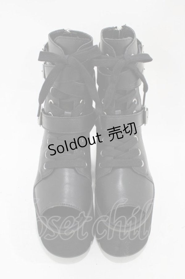画像1: KILL STAR / CHARMED CUTOUT BOOTS UK4(約23〜23.5cm) ブラック H-25-10-30-047-SL-SH-KB-OS (1)