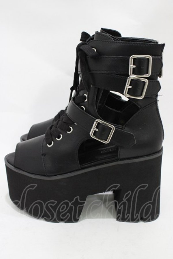 画像2: KILL STAR / CHARMED CUTOUT BOOTS UK4(約23〜23.5cm) ブラック H-25-10-30-047-SL-SH-KB-ZH (2)