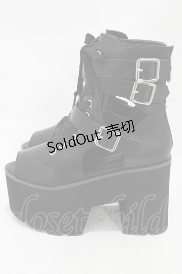 画像2: KILL STAR / CHARMED CUTOUT BOOTS UK4(約23〜23.5cm) ブラック H-25-10-30-047-SL-SH-KB-OS (2)