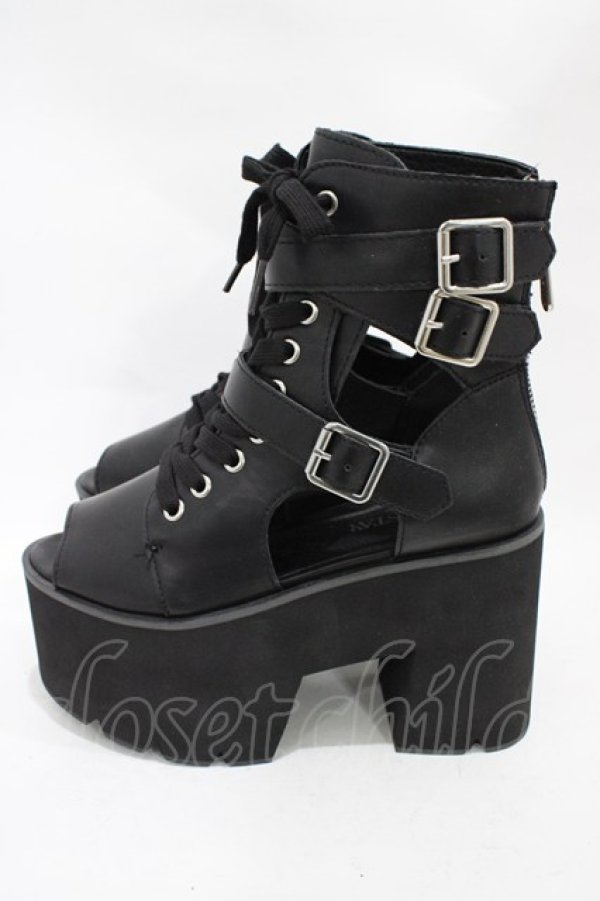 画像2: KILL STAR / CHARMED CUTOUT BOOTS UK4(約23〜23.5cm) ブラック H-25-10-30-048-SL-SH-KB-ZH (2)