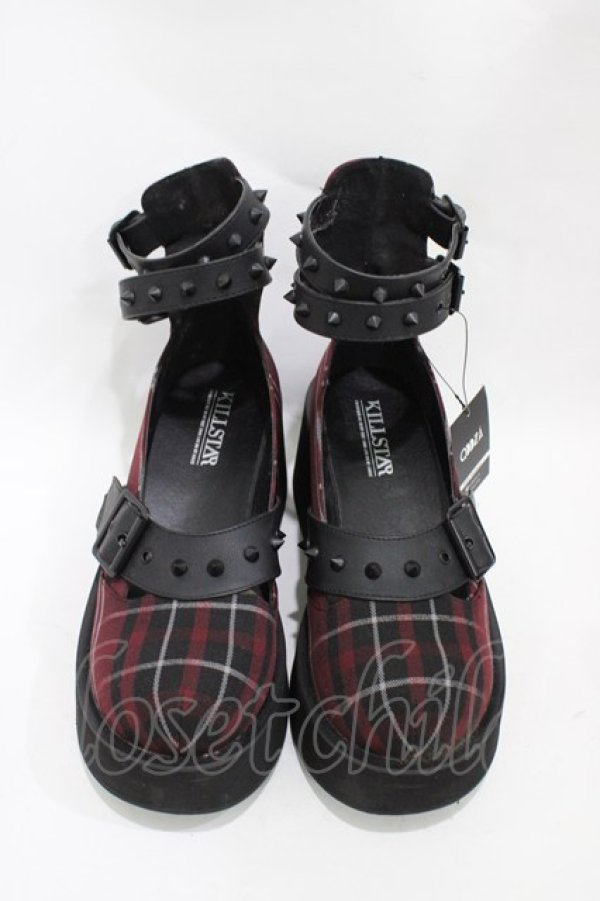 画像1: KILL STAR / Bloody Mary Shoes UK6(約24.5〜25cm) Blood tartan H-25-10-30-049-SL-SH-KB-ZH (1)