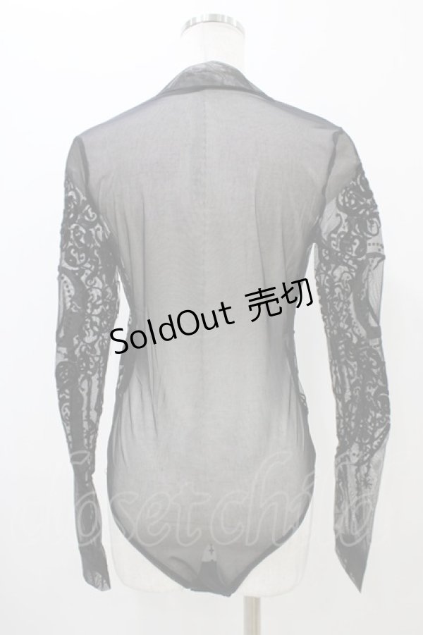 画像2: Restyle / Black gothic CRESCENT MESH BODYSUIT M ブラック H-25-10-30-053-GO-TO-KB-OS (2)
