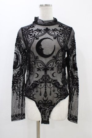 画像: Restyle / Black gothic CRESCENT MESH BODYSUIT L ブラック H-25-10-30-054-GO-TO-KB-ZH