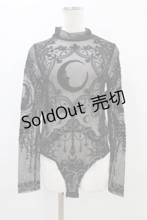 画像: Restyle / Black gothic CRESCENT MESH BODYSUIT L ブラック H-25-10-30-054-GO-TO-KB-ZY
