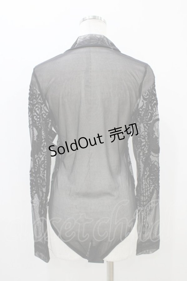 画像2: Restyle / Black gothic CRESCENT MESH BODYSUIT L ブラック H-25-10-30-054-GO-TO-KB-ZY (2)