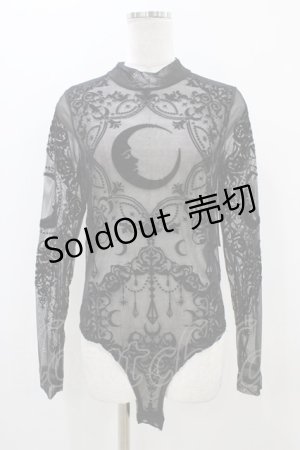 画像: Restyle / Black gothic CRESCENT MESH BODYSUIT L ブラック H-25-10-30-055-GO-TO-KB-OS