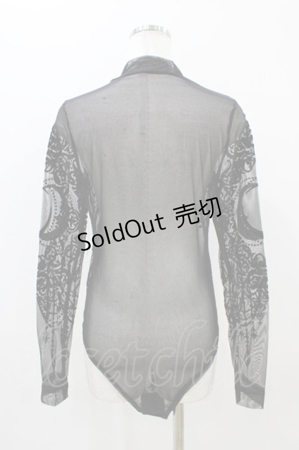 画像2: Restyle / Black gothic CRESCENT MESH BODYSUIT L ブラック H-25-10-30-055-GO-TO-KB-OS (2)