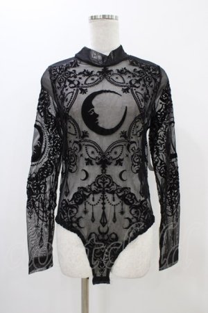 画像: Restyle / Black gothic CRESCENT MESH BODYSUIT L ブラック H-25-10-30-056-GO-TO-KB-ZH