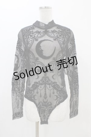 画像: Restyle / Black gothic CRESCENT MESH BODYSUIT L ブラック H-25-10-30-056-GO-TO-KB-ZI