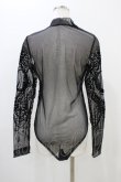 画像2: Restyle / Black gothic CRESCENT MESH BODYSUIT L ブラック H-25-10-30-056-GO-TO-KB-ZI (2)