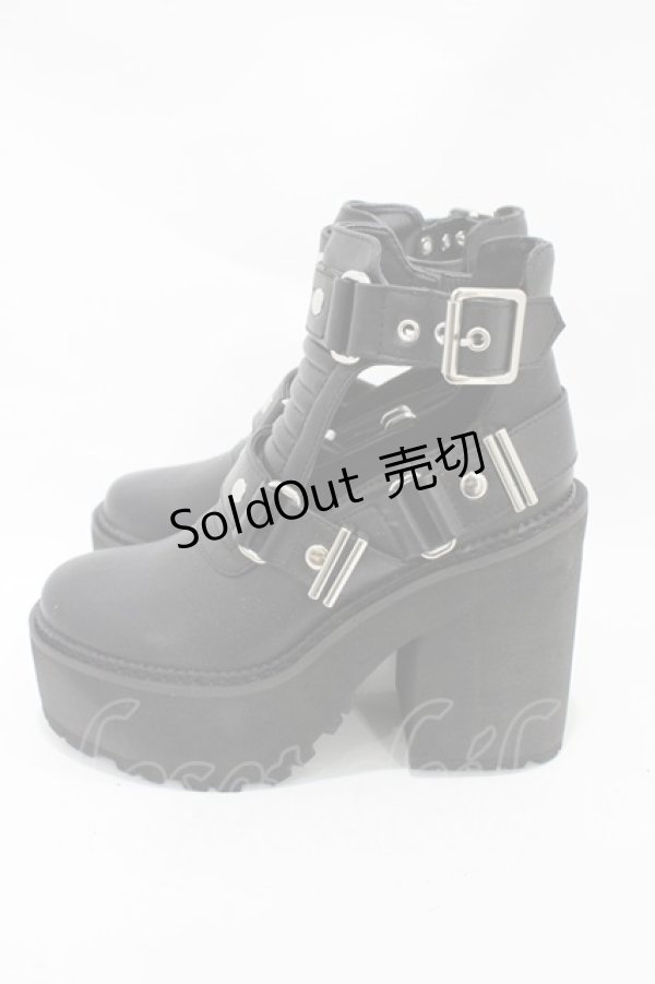 画像2: KILL STAR / Electra Cut-Out Heels UK3(約22〜22.5cm) ブラック H-25-10-30-005-SL-SH-KB-ZH (2)