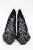 画像1: KILL STAR / EVIL YN FLAT PUMPS UK9(約27.5cm) ブラック H-25-10-30-006-SL-SH-KB-ZH (1)