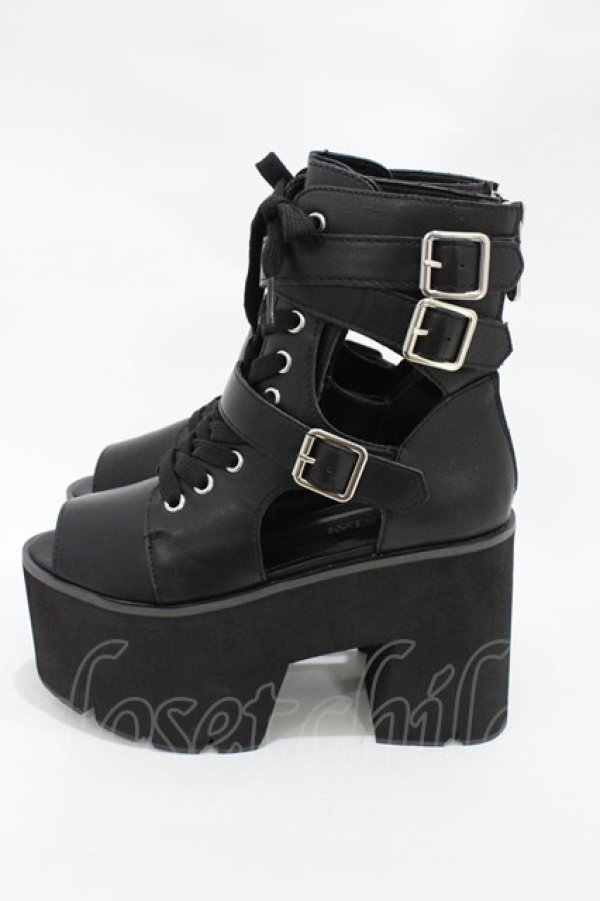 画像2: KILL STAR / CHARMED CUTOUT BOOTS UK4(約23〜23.5cm) ブラック H-25-10-30-001-SL-SH-KB-ZH (2)