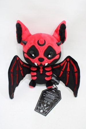 画像: KILL STAR / Vampir Batblood ぬいぐるみ  黒×赤 H-25-10-30-017-SL-ZA-KB-ZH
