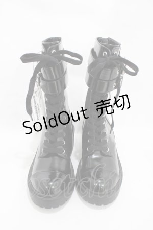 画像: KILL STAR / BONES COMBAT BOOTS UK4(約23cm) ブラック H-25-10-30-003-SL-SH-KB-ZI