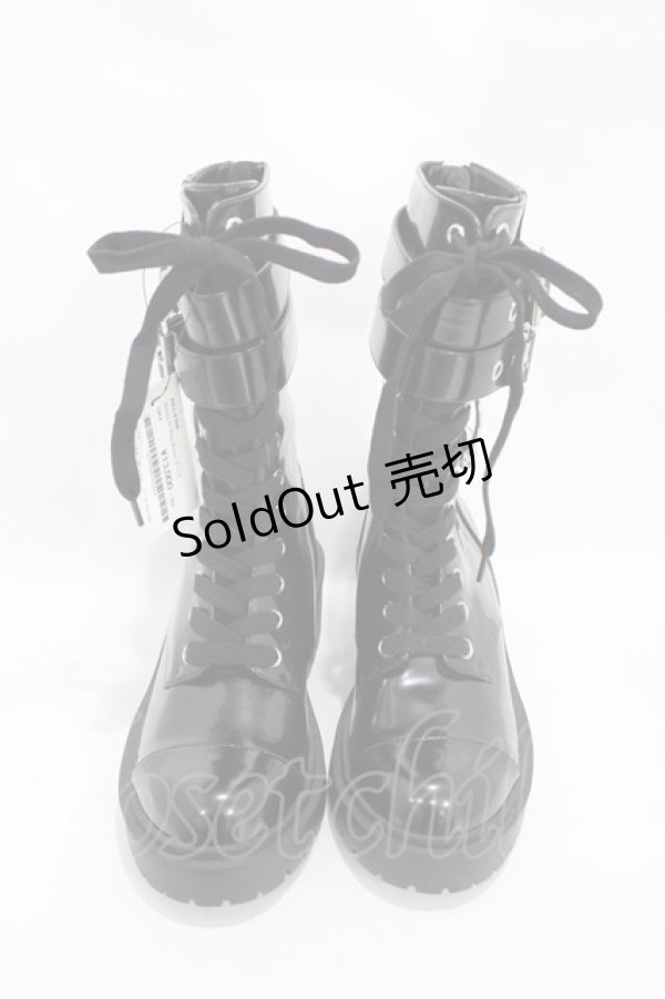 画像1: KILL STAR / BONES COMBAT BOOTS UK4(約23cm) ブラック H-25-10-30-003-SL-SH-KB-ZI (1)