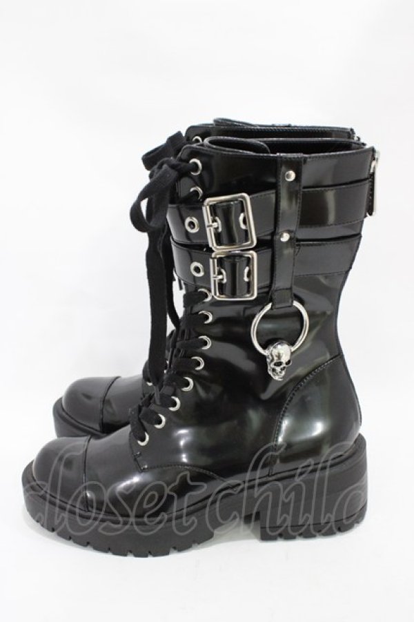 画像2: KILL STAR / BONES COMBAT BOOTS UK4(約23cm) ブラック H-25-10-30-003-SL-SH-KB-ZH (2)