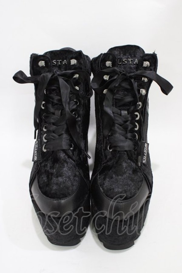 画像1: KILL STAR / MALICE PLATFORM TRAINERS UK8 ブラック H-25-10-30-042-SL-SH-KB-ZH (1)
